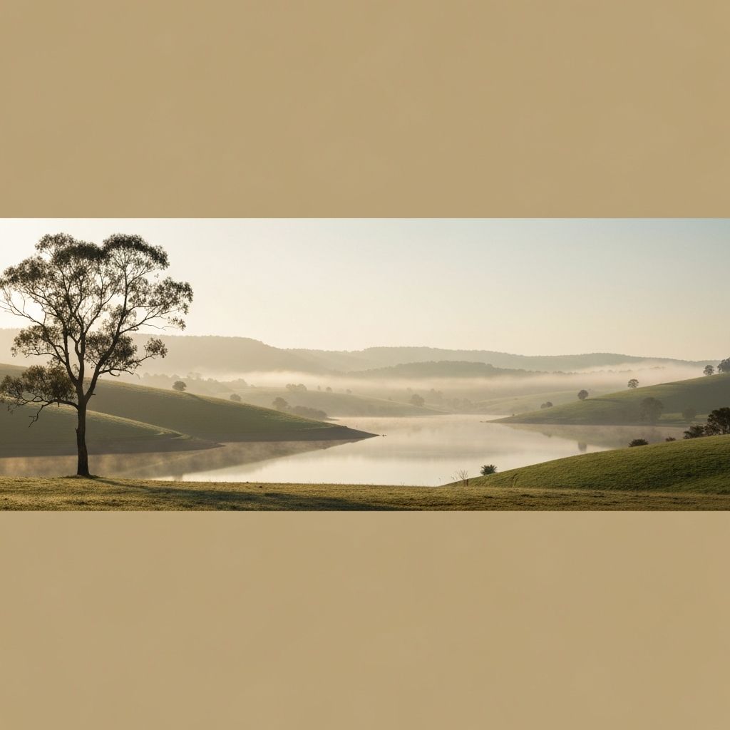 Természeti táj, amely a harmónia és a belső egyensúly érzését közvetíti